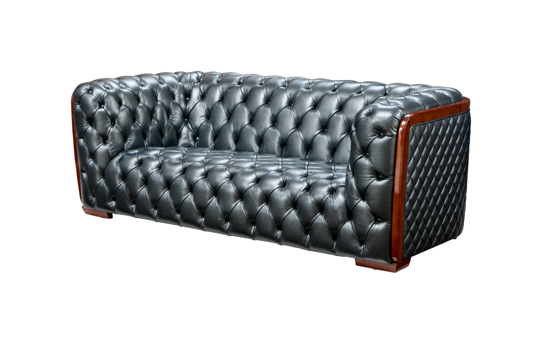 ESF Furniture - Extravaganza 415 2 Piece Sofa Set in Grey - 415-2SET-GREY