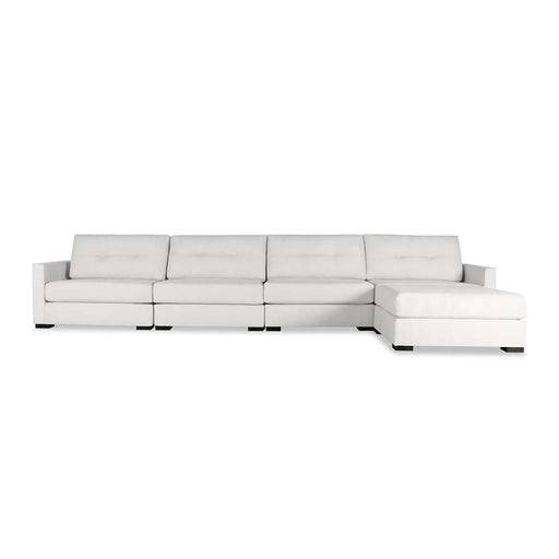 Nativa Interiors - Chester Buttoned Modular Sectional 76"D With Ottoman Gray - SEC-CHST-BTN-CL-UL2-5PC-PF-GREY - GreatFurnitureDeal