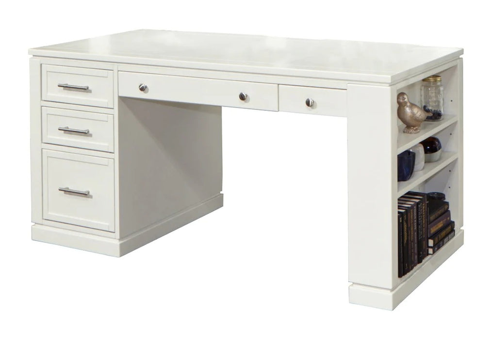 Parker House - Catalina 2 Piece 60 Inch Writing Desk in Cottage White - CAT#486-2 - GreatFurnitureDeal