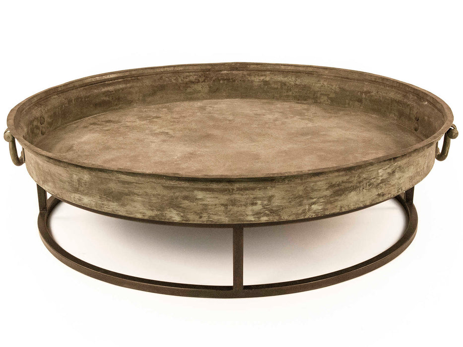 Zentique - Distressed Rustic Bronze 44'' Wide Round Coffee Table - CCINC020A