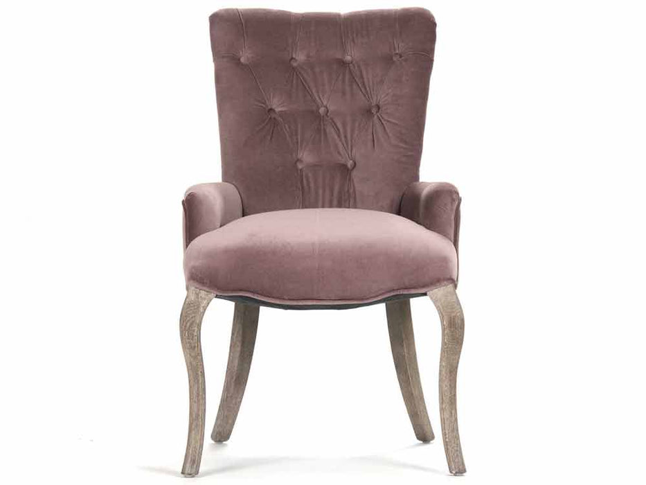 Zentique - Iris Rose Velvet Accent Chair - CF005 E272 V004 - GreatFurnitureDeal