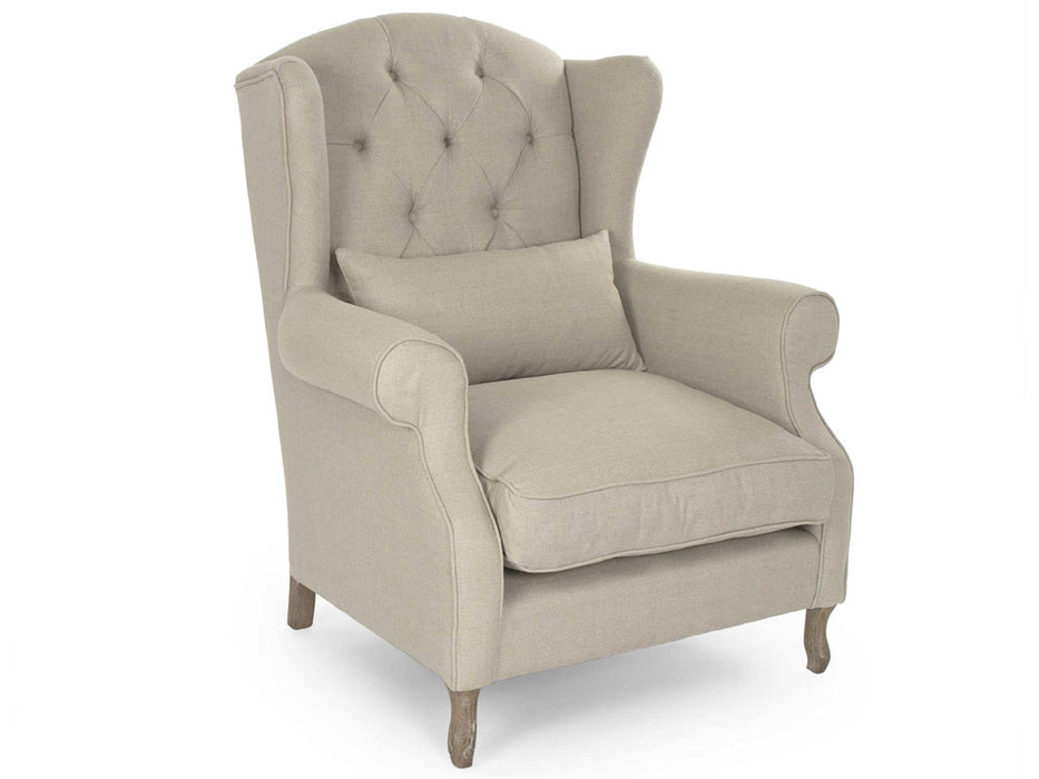 Zentique - Hampton Natural Linen Accent Chair - CF071-A-Z E272 A003