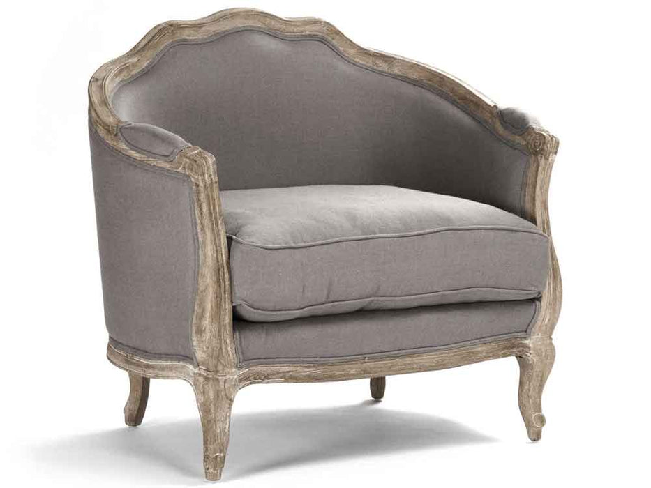 Zentique - Maison Grey Linen Accent Chair - CFH007-1 E272 A048