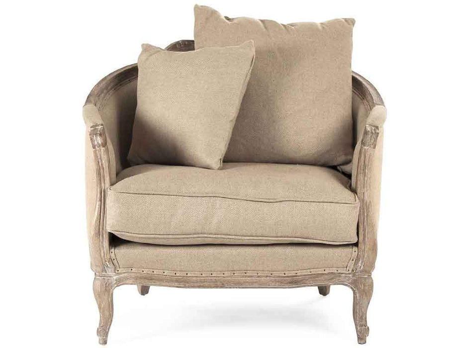 Zentique - Maison Hemp Linen / Jute Accent Chair - CFH007-1 E272 Jute H009