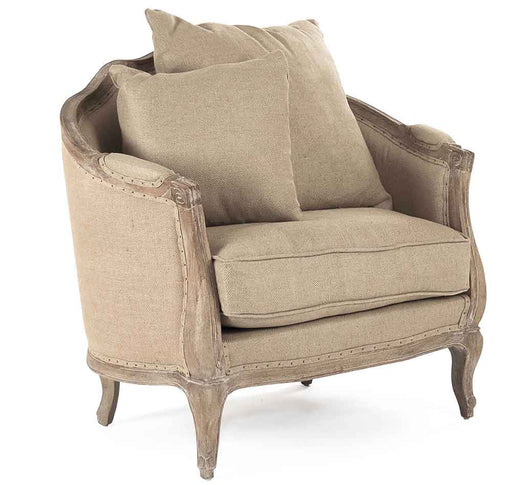 Zentique - Maison Hemp Linen / Jute Accent Chair - CFH007-1 E272 Jute H009 - GreatFurnitureDeal