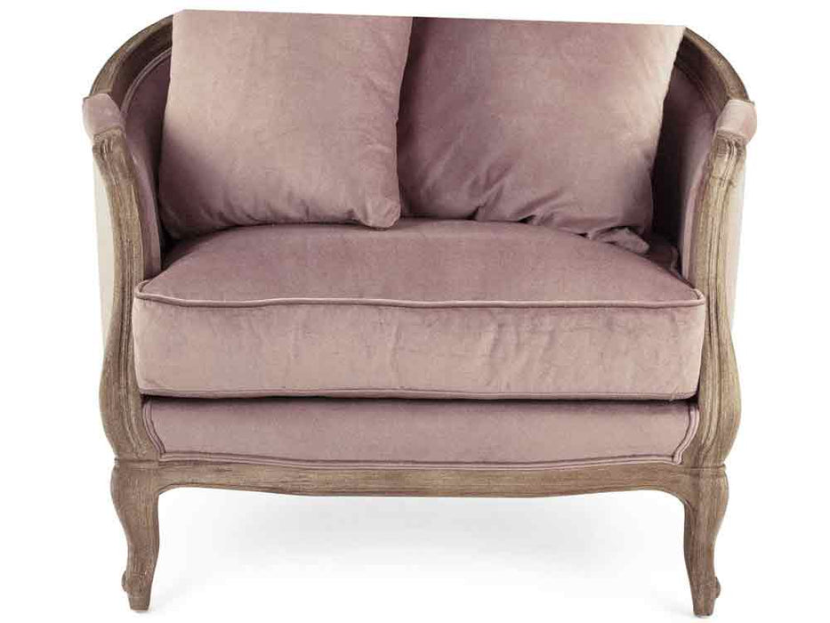 Zentique - Maison Dusty Rose Velvet Accent Chair - CFH007-1 E272 V004