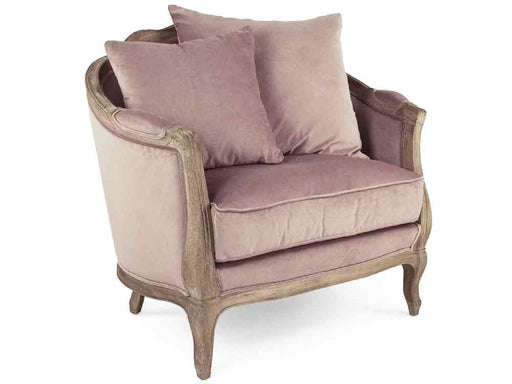 Zentique - Maison Dusty Rose Velvet Accent Chair - CFH007-1 E272 V004 - GreatFurnitureDeal
