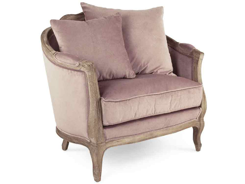 Zentique - Maison Dusty Rose Velvet Accent Chair - CFH007-1 E272 V004