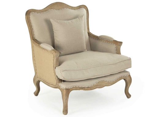 Zentique - Belmont Natural Linen / Jute Accent Chair - CFH111 E272 A003/Jute - GreatFurnitureDeal