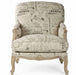 Zentique - Paris Natural Linen / Brown Prints Accent Chair - CFH124 E272 #41 - GreatFurnitureDeal