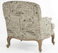 Zentique - Paris Natural Linen / Brown Prints Accent Chair - CFH124 E272 #41 - GreatFurnitureDeal