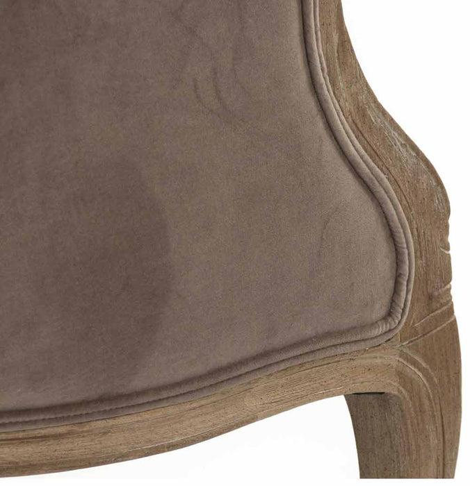 Zentique - Pierre Brown Velvet Accent Chair - CFH170-1 E272 V011 - GreatFurnitureDeal