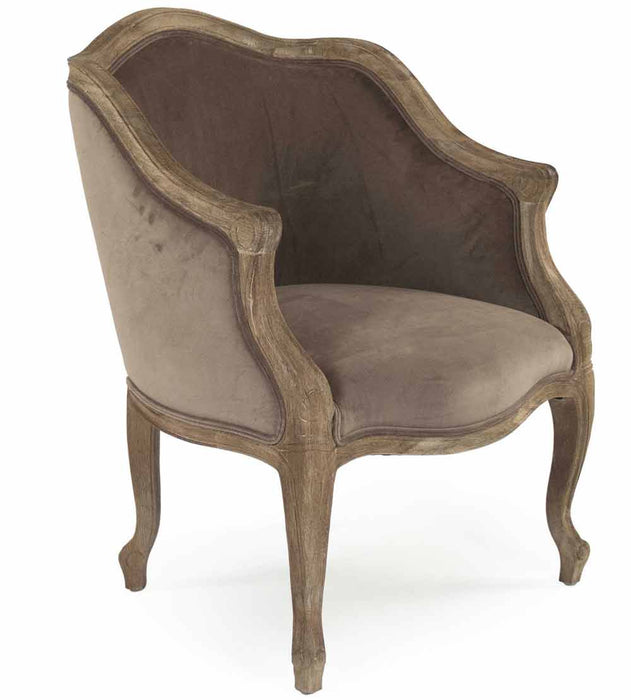 Zentique - Pierre Brown Velvet Accent Chair - CFH170-1 E272 V011 - GreatFurnitureDeal