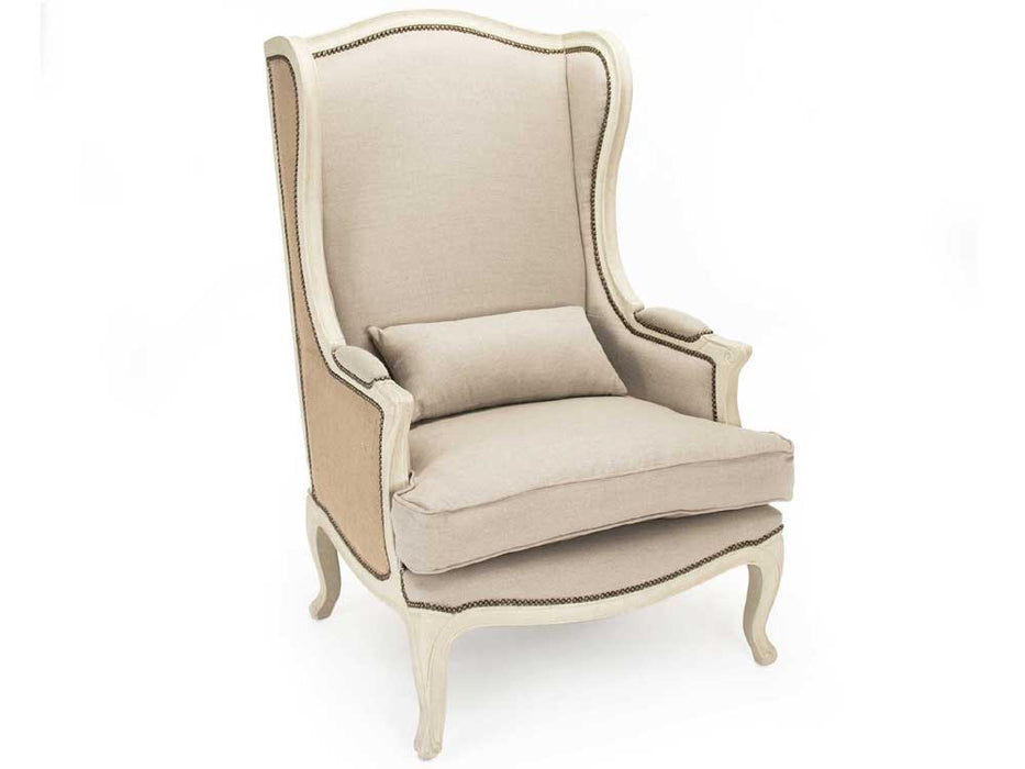 Zentique - Leon Natural Linen / Burlap Accent Chair - CFH186 309 A003/H010