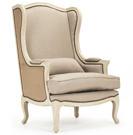Zentique - Leon Natural Linen / Burlap Accent Chair - CFH186 309 A003/H010 - GreatFurnitureDeal