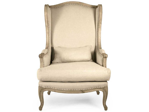 Zentique - Leon Natural Linen / Burlap Accent Chair - CFH186 E255 Jute A003 - GreatFurnitureDeal