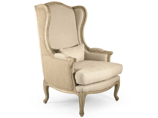 Zentique - Leon Natural Linen / Burlap Accent Chair - CFH186 E255 Jute A003 - GreatFurnitureDeal