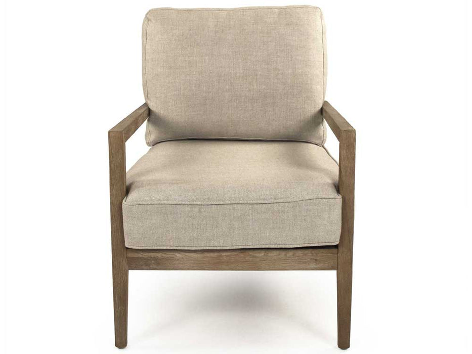 Zentique - Davin Cream Natural Linen Accent Chair - CFH408 E272 A015-A - GreatFurnitureDeal