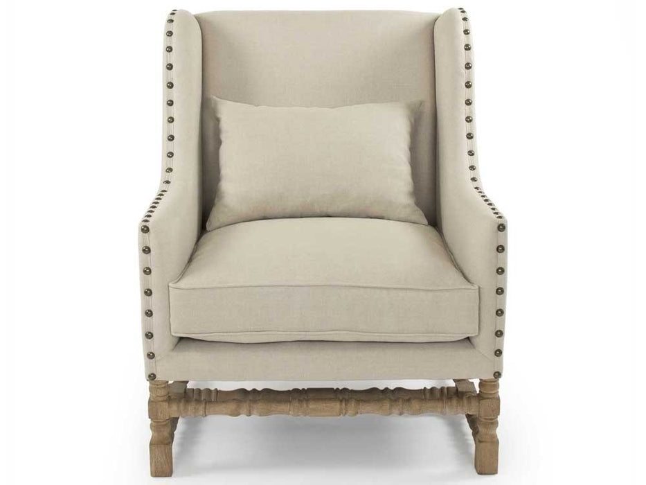 Zentique - Francois Natural Linen Accent Chair - CFH464-1 E272 A003