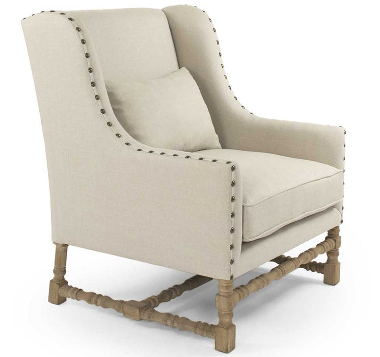 Zentique - Francois Natural Linen Accent Chair - CFH464-1 E272 A003 - GreatFurnitureDeal