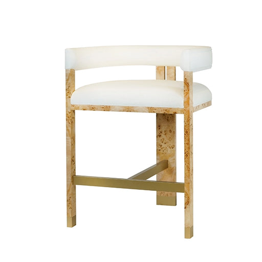 Worlds Away - Cruise Counter Stool in White - CRUISE BW - GreatFurnitureDeal