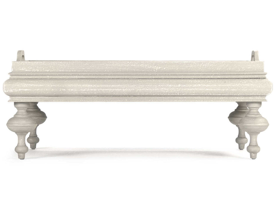 Zentique - Lara Distressed Ivory 47'' Wide Rectangular Coffee Table - CT508 309