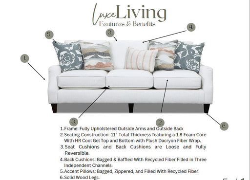 Southern Home Furnishings - Loxley Coconut Sofa in Clay - 7000-00KP Loxley Coconut Sofa - GreatFurnitureDeal