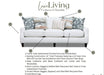 Southern Home Furnishings - Durango Pewter Sofa in Off White - 7005-00KP Durango Pewter Sofa - GreatFurnitureDeal
