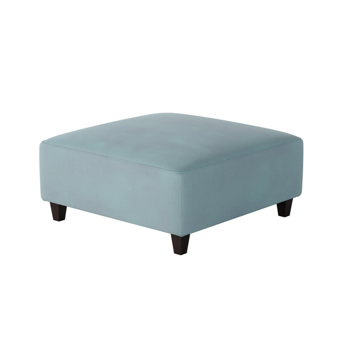Southern Home Furnishings - Bella Skylight 38"Cocktail Ottoman in Blue - 109-C Bella Skylight - GreatFurnitureDeal