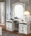 ESF Furniture - Aida Vanity Dresser in White-Silver - AIDAVDRESSERWH/SL - GreatFurnitureDeal