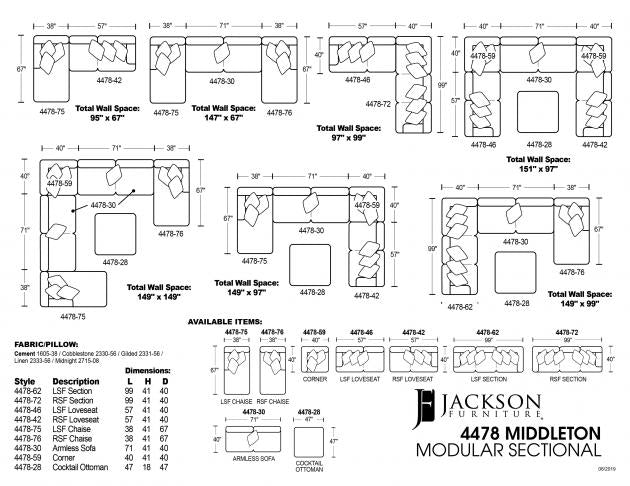 Jackson Furniture - Middleton 4 Piece Sectional in Cement - 4478-62-30-76-28-CEMENT