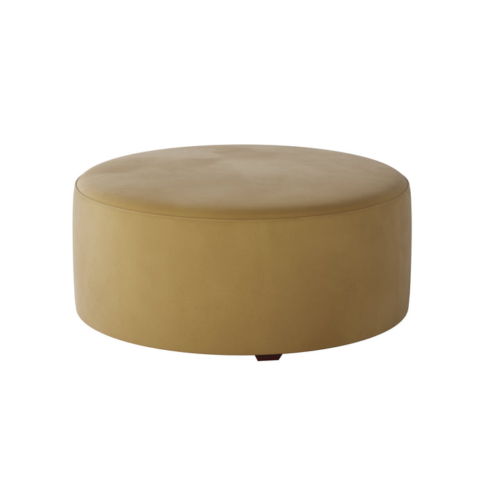 Southern Home Furnishings - Bella Harvest 39" Round Cocktail Ottoman in Gold - 140-C Bella Harvest-MTO - GreatFurnitureDeal