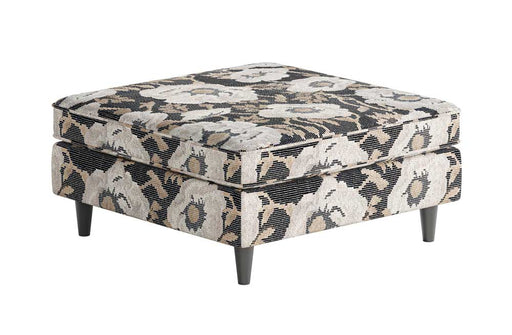 Southern Home Furnishings - Argo Ash Cocktail Ottoman in Multi - 170 Bloom Carbon Square Cocktail Ottoman - GreatFurnitureDeal