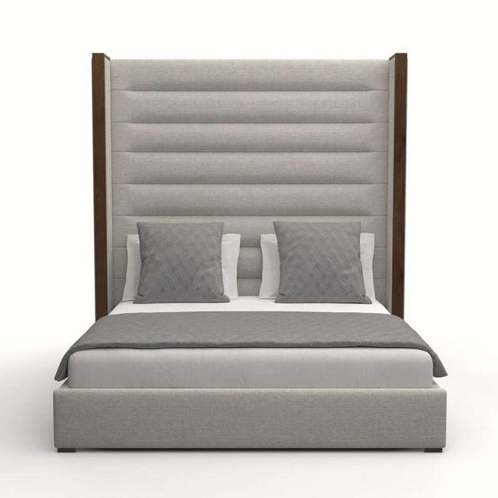 Nativa Interiors - Irenne Horizontal Channel Tufted Upholstered High Height California King Grey Bed - BED-IRENNE-HC-HI-CA-PF-GREY - GreatFurnitureDeal