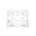 Worlds Away - Four Drawer Chest With Gold Leaf Hardware In White Lacquer - DECLAN WH - GreatFurnitureDeal