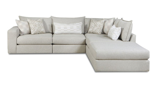 Southern Home Furnishings - Missionary Raffia Sectional in Off White - 7004-11L 19KP 15 03 Missionary - GreatFurnitureDeal
