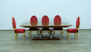 European Furniture - Rosella 11 Piece Dining Room Set in Havana With Deco Gold Leaf - 44697-11SET - GreatFurnitureDeal