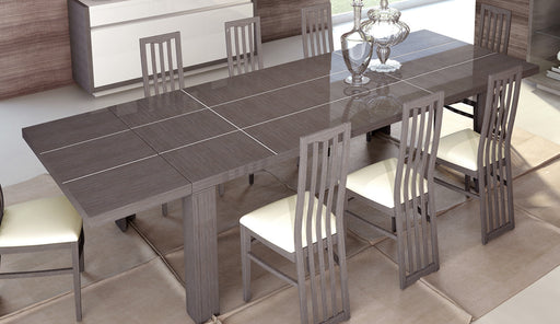ESF Furniture - Mangano 9 Piece Dining Table Set in Brown - MANGANOBROWN-9SET - GreatFurnitureDeal