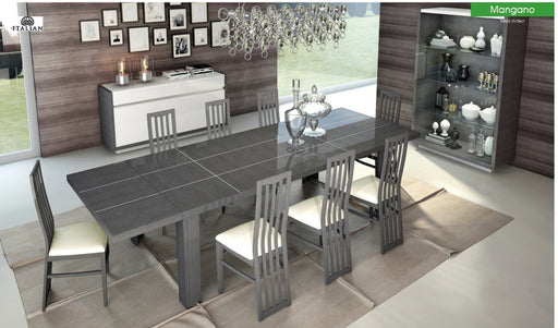 ESF Furniture - Mangano 9 Piece Dining Table Set in Grey - MANGANOGREY-9SET - GreatFurnitureDeal
