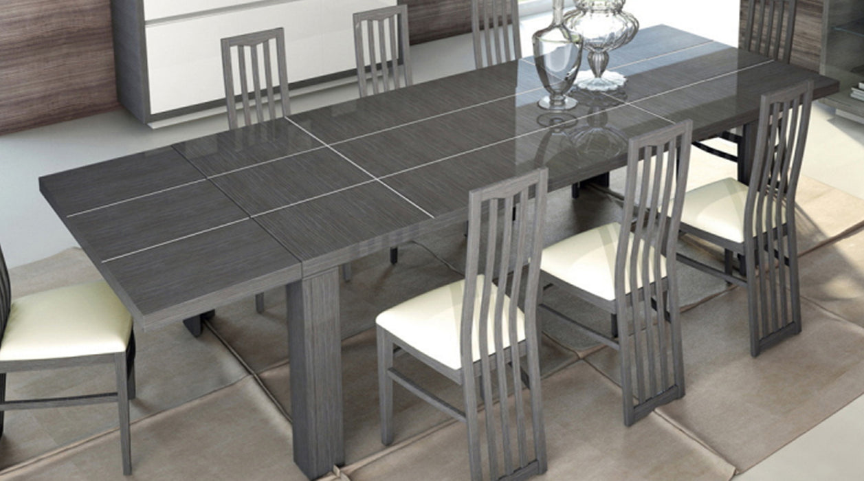 ESF Furniture - Mangano 6 Piece Dining Room Furniture Set in Grey - MANGANOGREY-6SET-4CHAIR