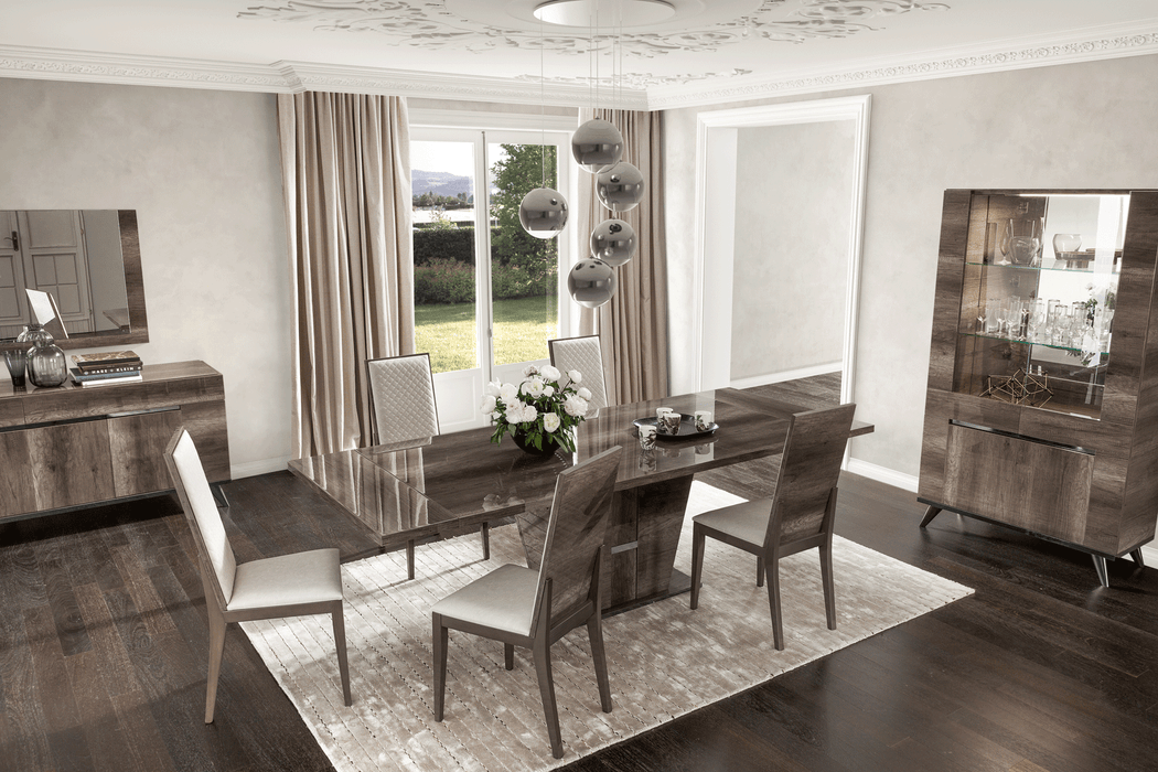ESF Furniture - Medea 6 Piece Dining Table Set in Oak - MEDEA-6SET-4CHAIR