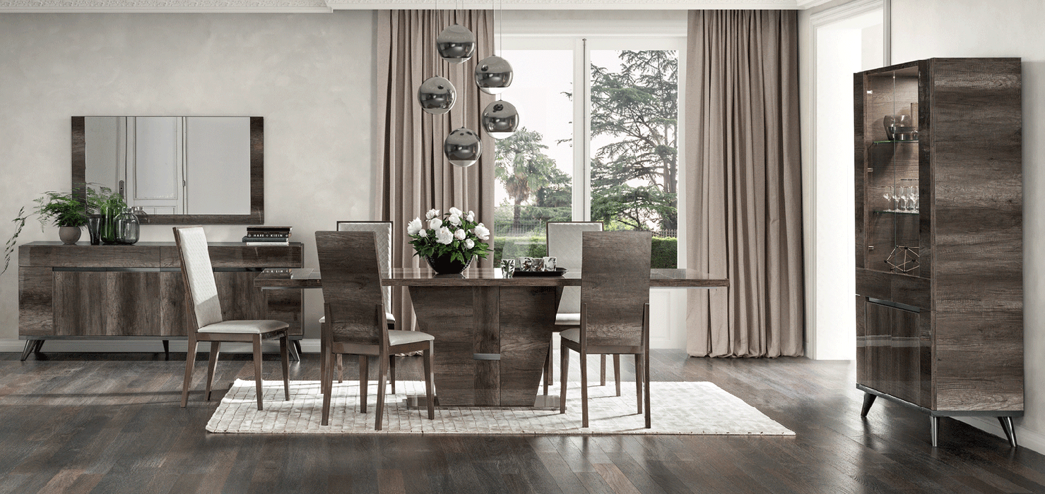 ESF Furniture - Medea 5 Piece Dining Table Set in Oak - MEDEA-5SET-4CHAIR
