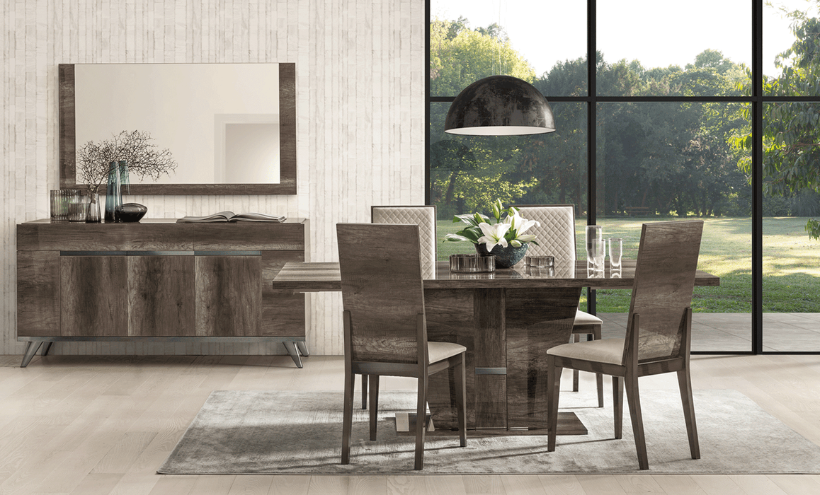 ESF Furniture - Medea 8 Piece Dining Table Set in Oak - MEDEA-8SET-4CHAIR