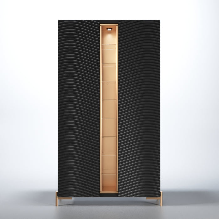 ESF Furniture - Wave 2 Door China in Matt Gold - WAVECHINAGREY - GreatFurnitureDeal