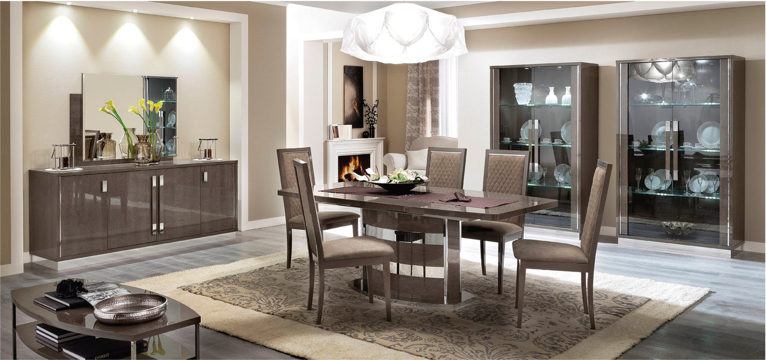 ESF Furniture - Platinum Dining Table w/18" Extension - PLATINUMTABLE