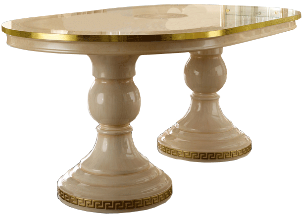 ESF Furniture - Aida Dining Table with 18" ext. - AIDATABLEIVORY - GreatFurnitureDeal