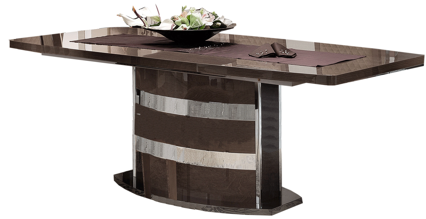 ESF Furniture - Platinum Dining Table w/18" Extension - PLATINUMTABLE