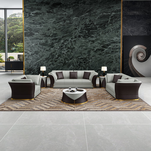 European Furniture - Vogue Coffee Table Grey & Chocolate - EF-27993-CT - GreatFurnitureDeal