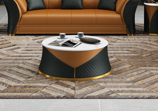 European Furniture - Vogue Coffee Table Cognac & Charcoal - EF-27994-CT - GreatFurnitureDeal