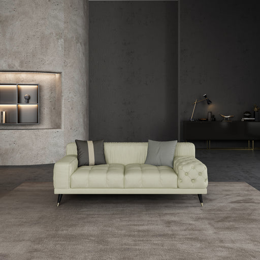 European Furniture - Outlander Loveseat Off White Italian Leather - EF-88881-L - GreatFurnitureDeal